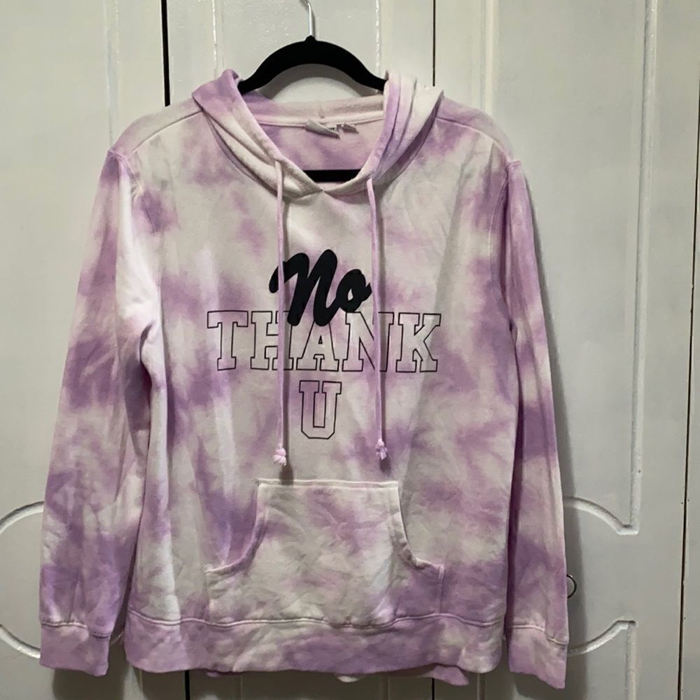 Mighty Fine Tie dye Hoodie Sweatshirt size Large